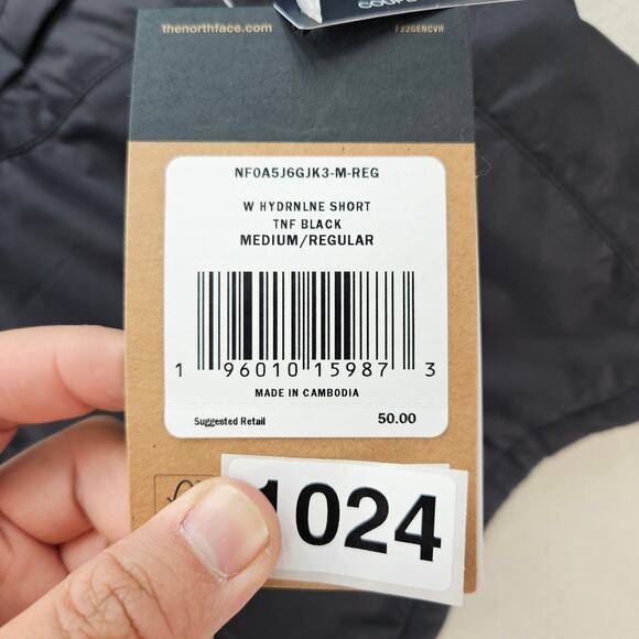 THE NORTH FACE HYDRANALINE WOMEN'S MEDIUM REGULAR SHORTS BLACK WHITE - Picture 6 of 7